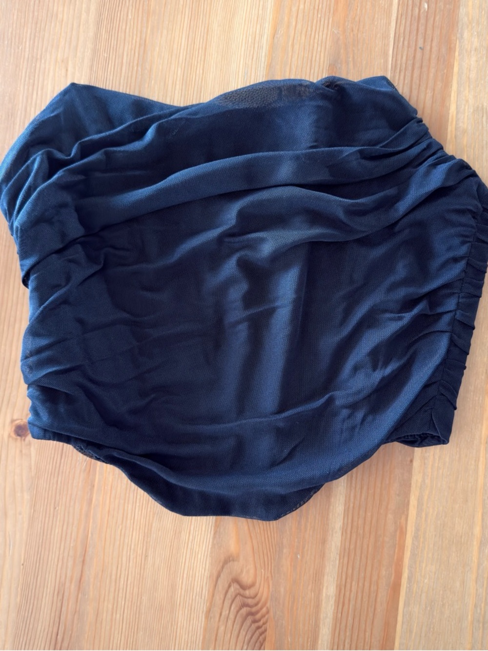 Black Ruched Strapless Corset Tube Top